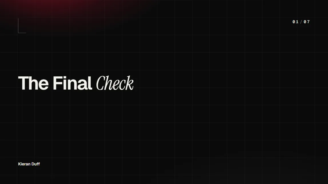 The Final Check cover image