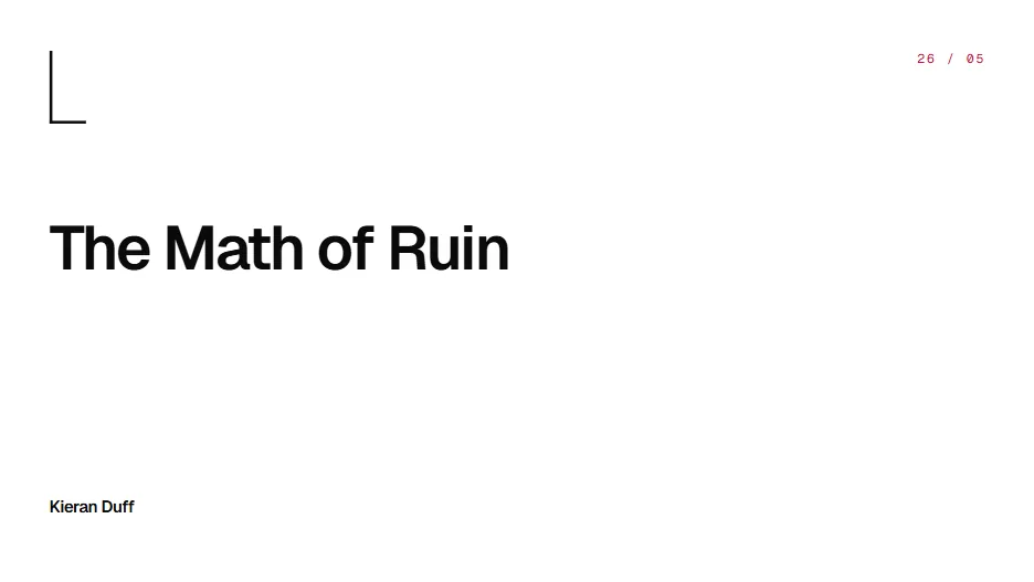 The maths of ruin